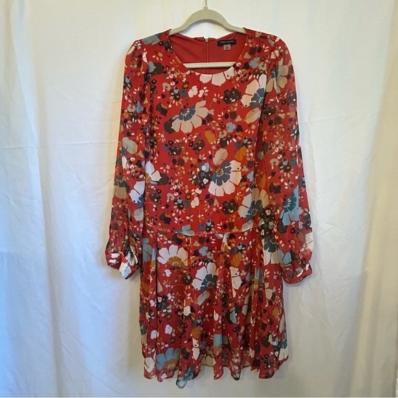 Tommy Hilfiger Rust Ruffled Tiered Dress - Picture 1 of 5